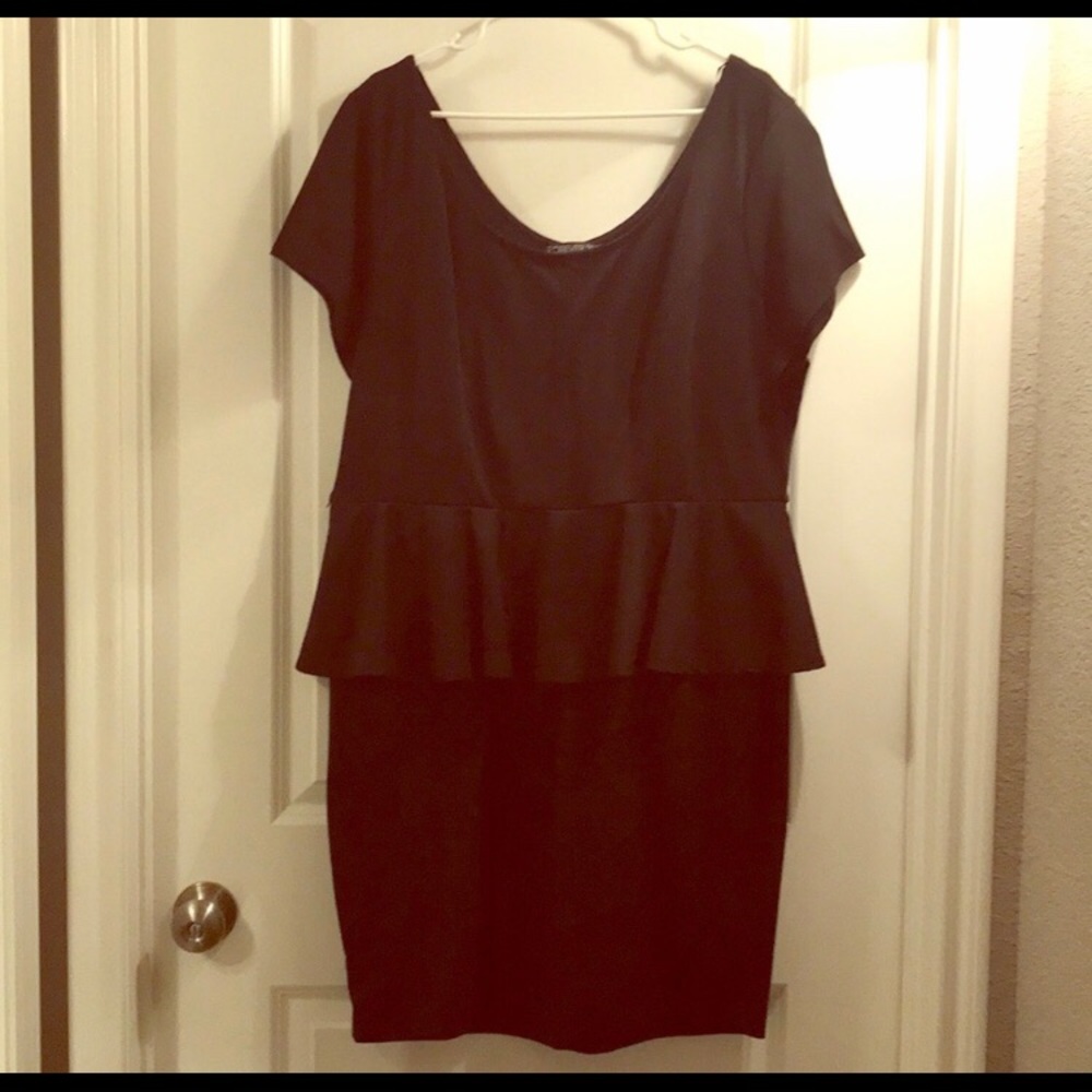 Black Peplum Dress